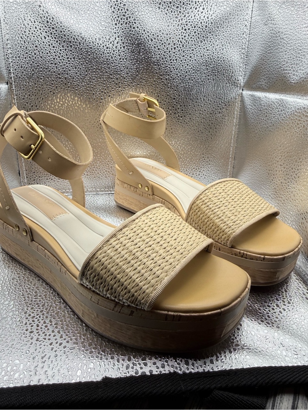 Franco Sarto - Hava Platform Ankle-Strap Sandals - Beige